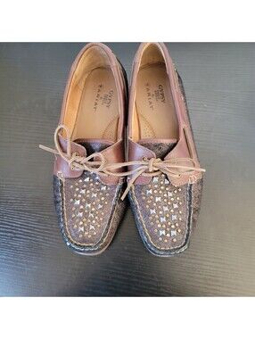 Ariat x Gypsy Soule Studded Glitter Boat Shoes Size 11B